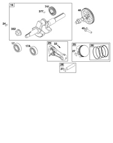 Part Location Diagram of 798547 Briggs and Stratton Crankshaft